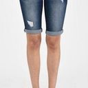 Bermuda KanCan Plus Size 3X Jean Shorts Distressed Cuffed Long  Stretch Mid Rise Photo 0