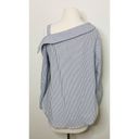 Ny&co ✅ny &  Long Sleeve Striped Open-Shoulder Top Blouse Sz M Photo 1