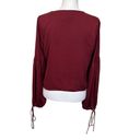 L'Academie L’academie Womens The Airy Blouse in Cabernet Red Revolve Size Small Photo 6