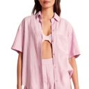 Abercrombie & Fitch Oversized Linen Blend Resort Shirt Photo 0