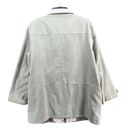 Gallery  Womens Trench Rain Jacket XL Mint Green Zip Snap Button Pockets Lined Photo 2