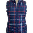 Tommy Hilfiger  gingham blue red lightweight puffer vest Photo 0