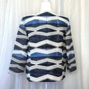 Kasper  Open Front Blazer Jacket Cardigan Blue Colors Ladies Size 12 Career Photo 1