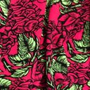 LuLaRoe 👗 Red/Green/Black Rose Floral Print Pleated Skirt Sz Medium ECU! Photo 4