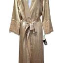 Marilyn Monroe Vtg  by Warners Silk Satin Gold Robe Sheer Lace Sleeves Size P/S Photo 1