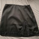 Love Shack Fancy Black Lace Silk Mini Skirt Photo 0