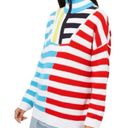 STAUD New  Hampton Striped Front Half-Zip Turtleneck Sweater, Size M NEW W/O TAG Photo 8