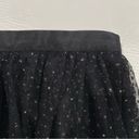 ZARA Glitter Polka Dot Tulle Knee Length Skirt Black Gold Size Small 7736/420 Photo 12