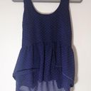 Tommy Hilfiger Tommy Girl Navy Indigo Peplum Tank Pattern Medium Photo 0