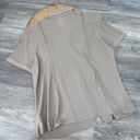 Jil Sander  beige mesh rayon short sleeve button down blouse Photo 4