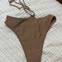 Abercrombie & Fitch NWOT  brown shimmer high leg waist wrap tie bikini bottoms  Photo 2