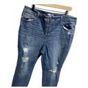 Old Navy  Jeans Womens 18 Blue Denim ROCKSTAR Super Skinny High Rise Raw Hem Photo 1