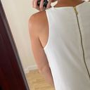 Oleg Cassini White High Neck Sheath Dress Size 2 Photo 3