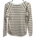 Veronica Beard  White Mason Striped Baseball Tee Long Sleeve Pima Cotton Womens S Photo 2