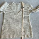 Free People  Cream Oversized Chunky Knit Wool Blend Sweater Women’s Size Medium Photo 7