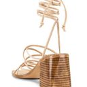 Raye // Cross Sandal in Nude Suede Photo 2