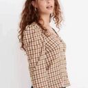 Madewell  Westover Top in Sandover Plaid Peasant Blouse Size 6 Photo 3