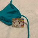 OP  Teal Green Unstructured Bikini Top. Size L. NWT Photo 3