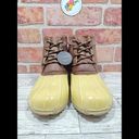 London Fog  Women's Size 6 Winley Duck Boots Brown Cream Color NWT Photo 1