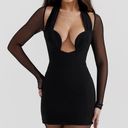 House Of CB HOLLY BLACK PLUNGE MINI DRESS Photo 13