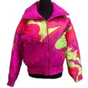 Vibrant Vintage 80s Snuggler Seattle Skiwear Neon Ski Jacket  Pink Medium RARE Photo 0