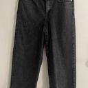 Banana Republic High Rise Wide Leg Crop Black Denim Jeans, Size 26 Photo 4