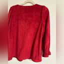 Tuckernuck  Easton suede blouse in burgundy red color Photo 1