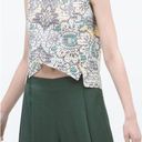 ZARA Perforated Tank Floral Laser-Cut Cut-Outs Cutouts Sleeveless Blouse Top M Photo 4