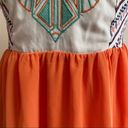 Flying Tomato  Boho Embroidered Bustier Corset Top Orange Summer Dress Small Photo 3