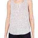 Vince 𝅺 SPLIT NECK RACER BACK LINEN TANK TOP Photo 1