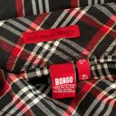 Bongo 90s Y2K  Juniors 16 Red Black Plaid Mini Skirt Front Belt Detail Goth Emo Photo 2