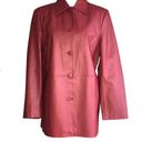 Bernardo  COLLECTION RED LEATHER LIGHTWEIGHT JACKET LARGE Photo 0