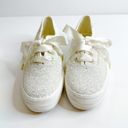 Keds  X Kate Spade Triple Glitter Lace Up Platform Sneaker White Women's 6 Photo 1