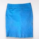 Banana Republic Stretch Pencil Skirt Aqua Blue Cotton Blend 6 Photo 0