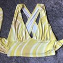 Urban Outfitters  Phoenix Plunging Tie-back Cropped Tank in Yellow Stripe Small Photo 8