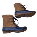 Jack Rogers  Brown and Navy Blue Duck Boots. Women's Size 6 Photo 4