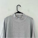 Free People beach light gray byron cotton oversized tie back sweater size medium Photo 4