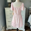 Bebop Pink Cream Floral Dress Romantic Flirty Summer Large Photo 3