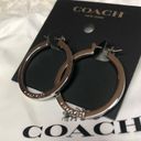 Coach  hoop earrings silver color​​​​ Photo 2