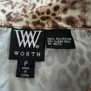 W By Worth  Womens Leopard Button Up Top Size P Photo 1