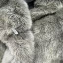 Dennis Basso gray faux fur coat Women’s M Photo 5