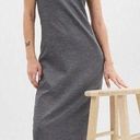 Gap  Sleeveless Maxi Dress Low Back W/Metallic Sparkles Gray Womens XL NWT Party Photo 0