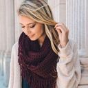 infinity  fringe scarf- fall or winter Photo 0