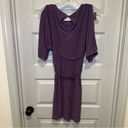 Jessica Simpson  Purple Scoop Neck Slit Sleeve Aline Dress S Photo 9