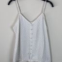 Hippie Rose  Top Polka Dot V Neck Faux Button Photo 4