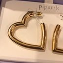 Piper  K Gold HEART Hoops ❤️ Photo 3