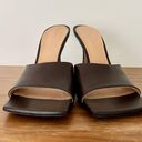 Bottega Veneta  Square Toe Leather Stretch Slide Sandals Brown Women's 39/US 8.5 Photo 7