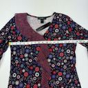 August Silk Women's Blouse MEDIUM Multicolor Floral Pattern Front Ruffles Photo 8