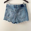 Abercrombie & Fitch  The Mom Short High Rise Jean Shorts Size 28/6 Distressed Photo 3