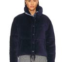 Spiritual Gangster  Velour Puffer Jacket in Midnight Sky size Medium Photo 0